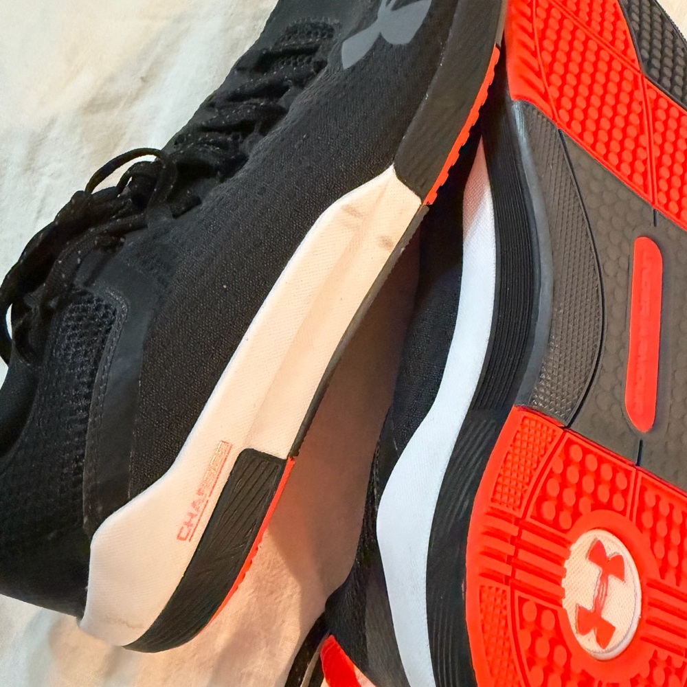 Under Armour Black and Orange Athletic Shoes
